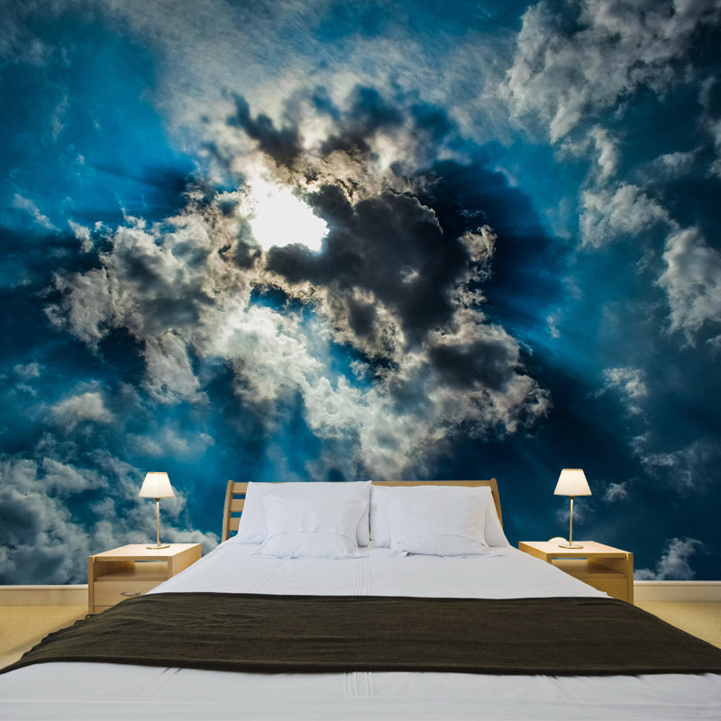 Environmental Clouds Wall Mural Stain Resistant Living Room Photography Wall Mural