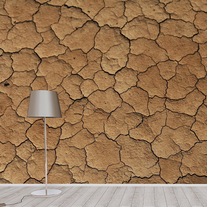 Photography Wallpaper Dry Desert Modern Stain Resistant for Accent Wall