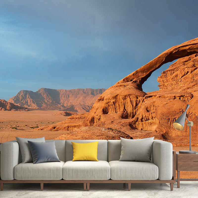 Photography Wallpaper Dry Desert Modern Stain Resistant for Accent Wall