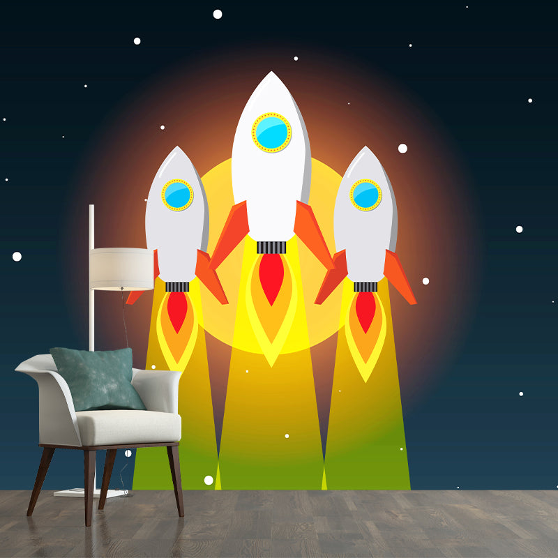 Modern Illustration Mural Wallpaper Cosmic Space Sitting Room Wall Mural