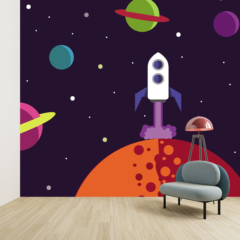 Decorative Illustration Mural Wallpaper Cosmic Space Indoor Wall Mural