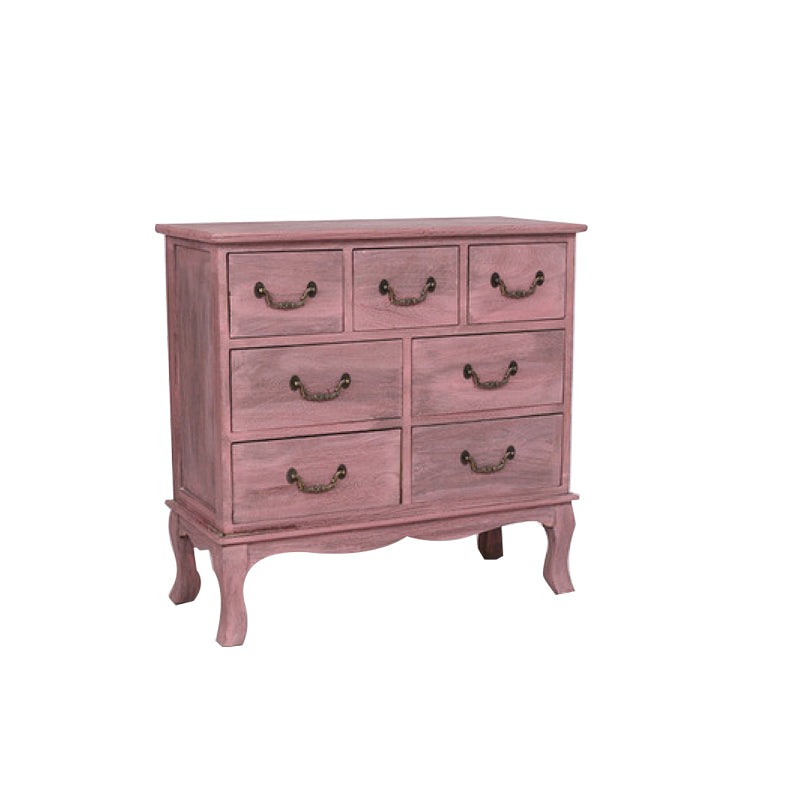 12" W Traditional Solid Wood Double Dresser Vertical Storage Chest with Drawers