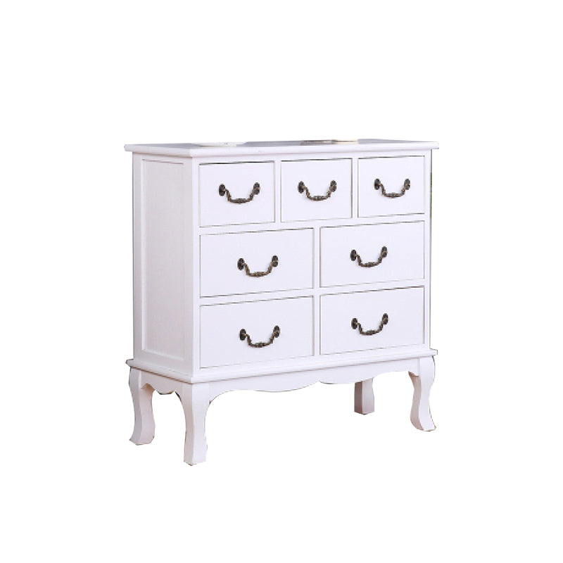 12" W Traditional Solid Wood Double Dresser Vertical Storage Chest with Drawers