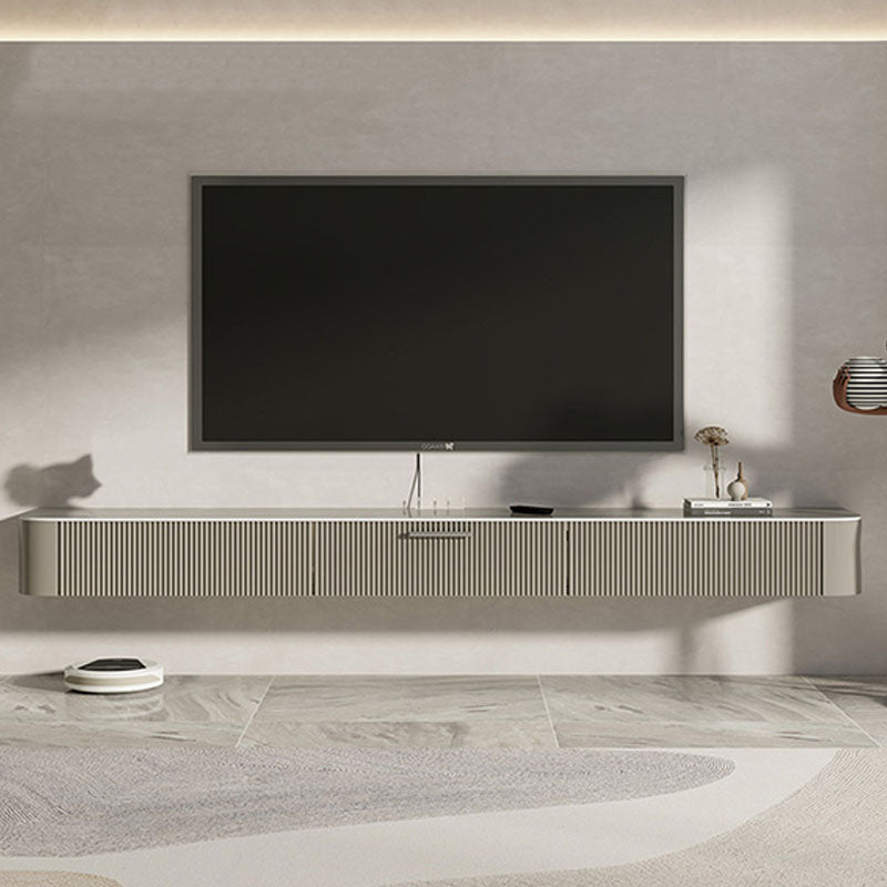 Modern Floating TV Stand Console Stone Top TV Cabinet with Drawers Included