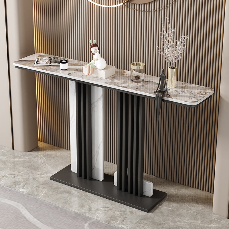 Contemporary Slate Sofa Table Scratch Resistant Stain Resistant Console Table