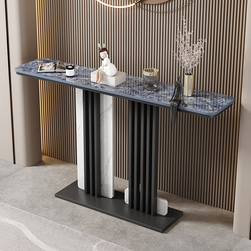 Contemporary Slate Sofa Table Scratch Resistant Stain Resistant Console Table