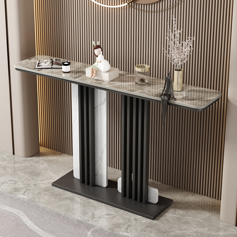 Contemporary Slate Sofa Table Scratch Resistant Stain Resistant Console Table