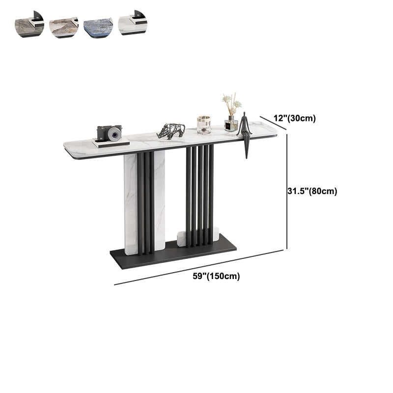 Contemporary Slate Sofa Table Scratch Resistant Stain Resistant Console Table