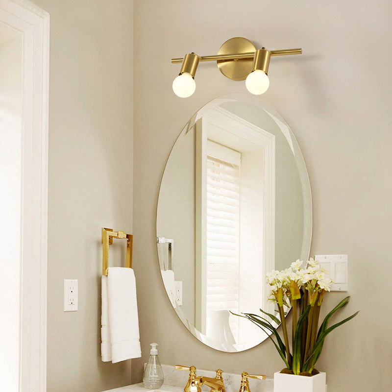 2/3/4-Light Bath Vanity Lighting Golden Metal Light for Bathroom