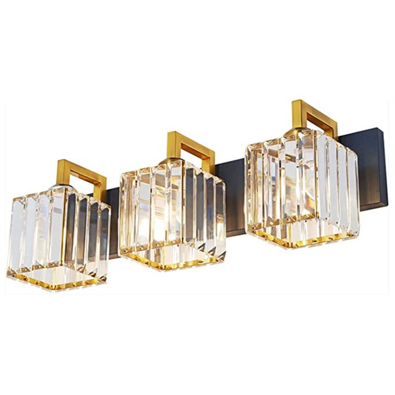 Golden Bath Vanity Lighting  2/3/4-Light Crystal Light for Bathroom