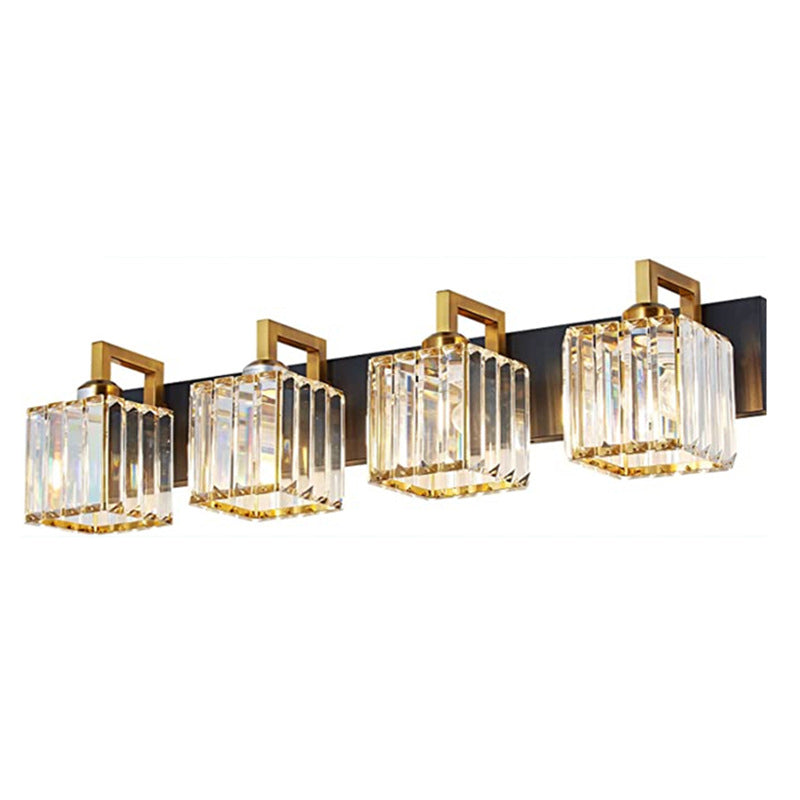 Golden Bath Vanity Lighting  2/3/4-Light Crystal Light for Bathroom