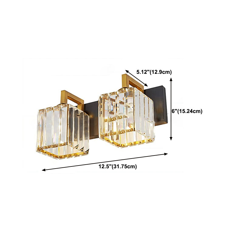 Golden Bath Vanity Lighting  2/3/4-Light Crystal Light for Bathroom