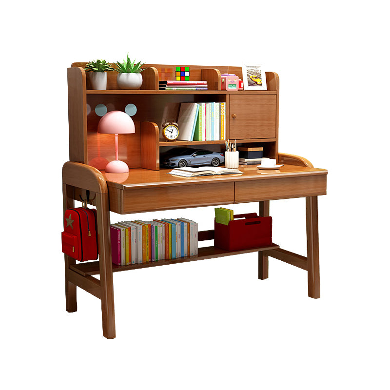 Rectangular Office Desk Solid Wood Modern Writing Desk for Home