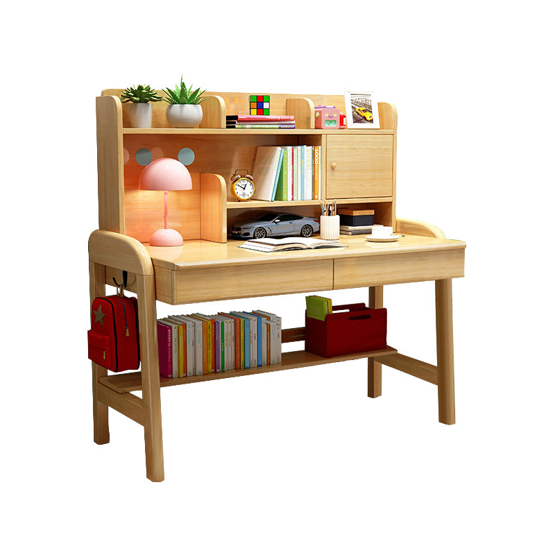 Rectangular Office Desk Solid Wood Modern Writing Desk for Home