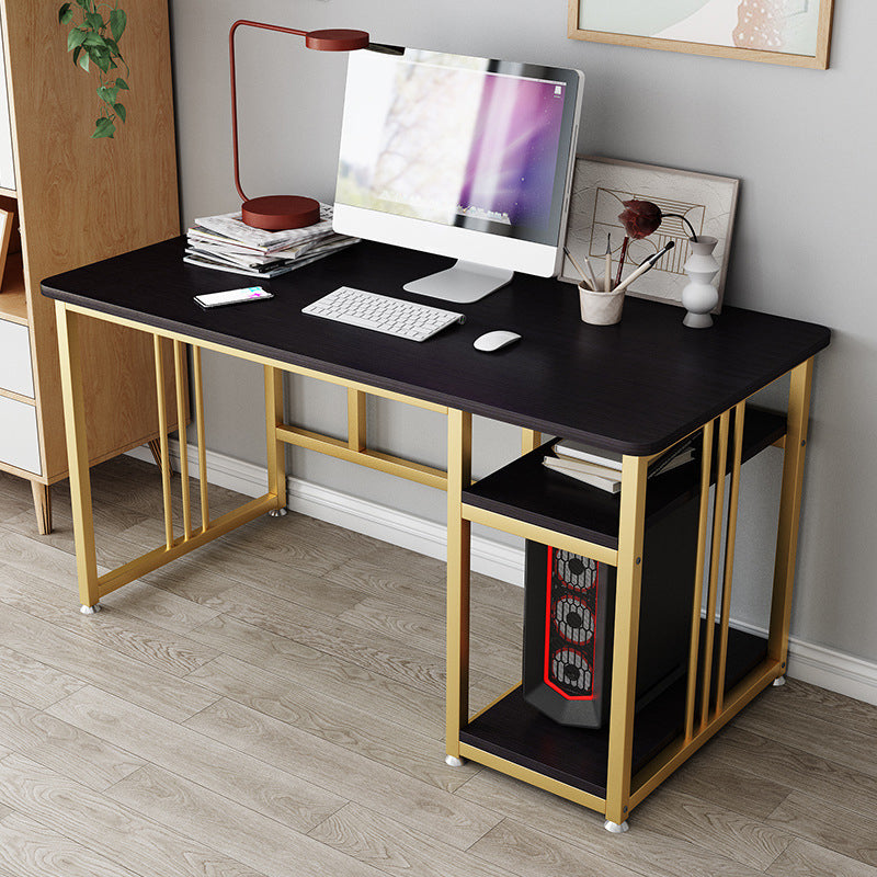 Glam Rectangular Writing Desk Manufactured Wood Office Desk for Home and Office