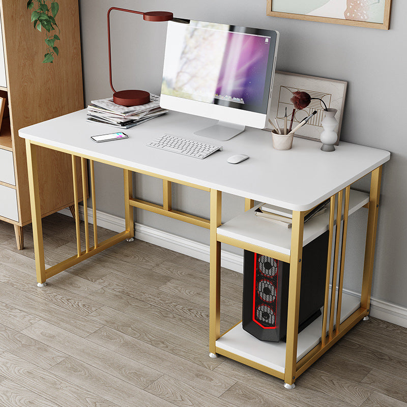 Glam Rectangular Writing Desk Manufactured Wood Office Desk for Home and Office