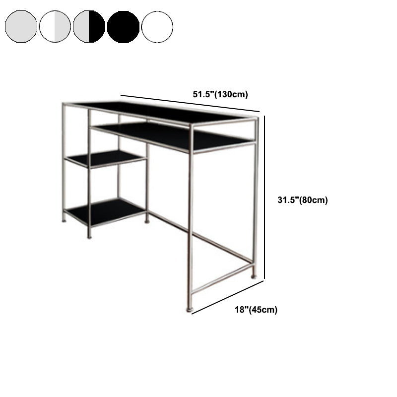 Rectangular 31.5"H Writing Desk Bedroom Laptop Table with Shelf