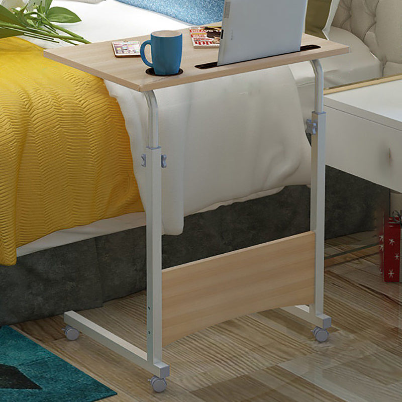 Modern Writing Desk Wooden Rectangular Standing Desk with Caster Wheel