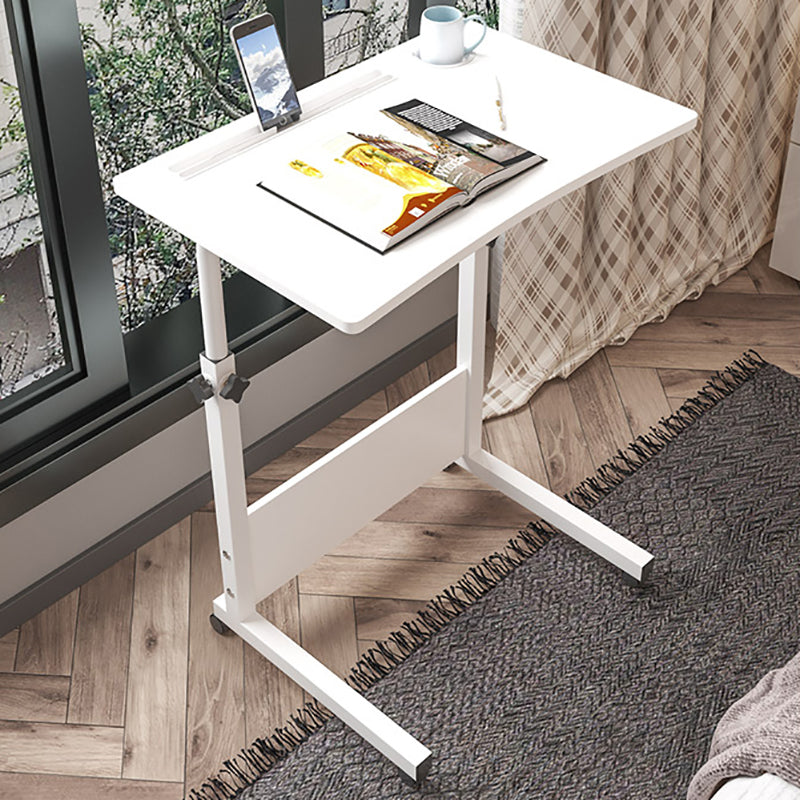 Modern Writing Desk Wooden Rectangular Standing Desk with Caster Wheel