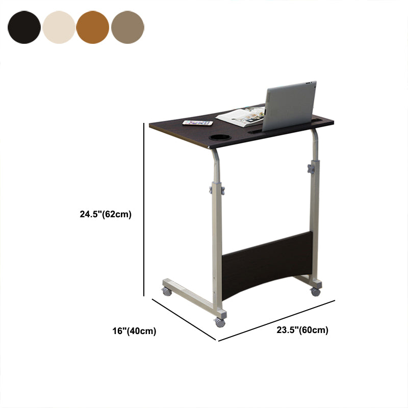 Modern Writing Desk Wooden Rectangular Standing Desk with Caster Wheel