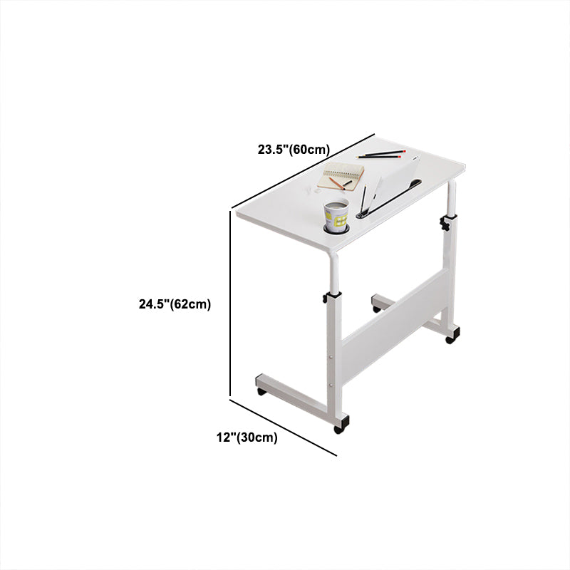 Modern Writing Desk Wooden Rectangular Standing Desk with Caster Wheel