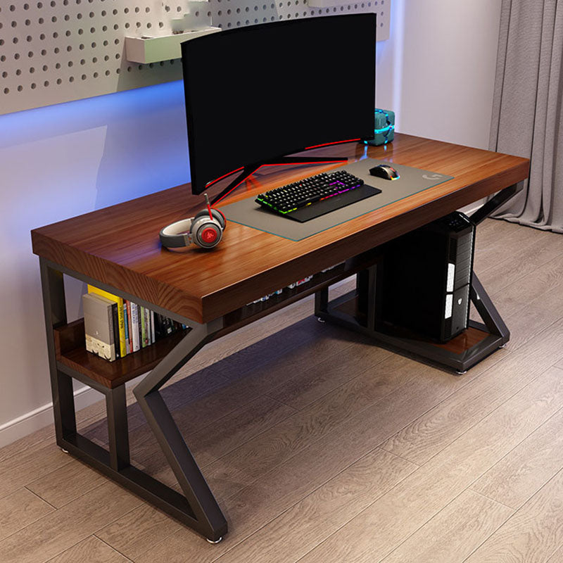 Contemporary Solid Wood Computer Desk 30" Height Rectangular Office Desk