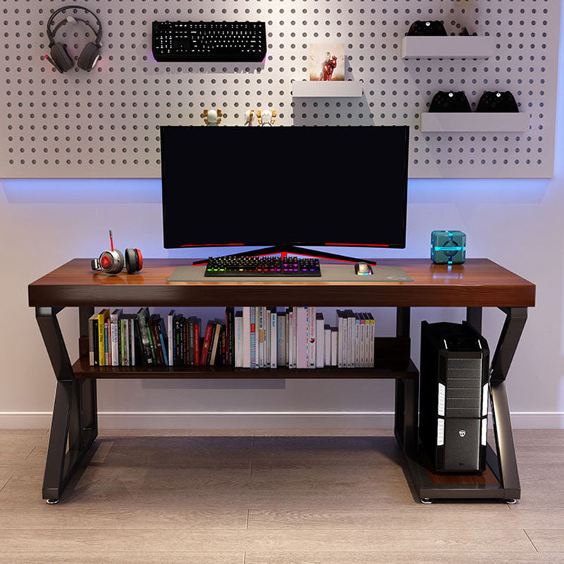 Contemporary Solid Wood Computer Desk 30" Height Rectangular Office Desk