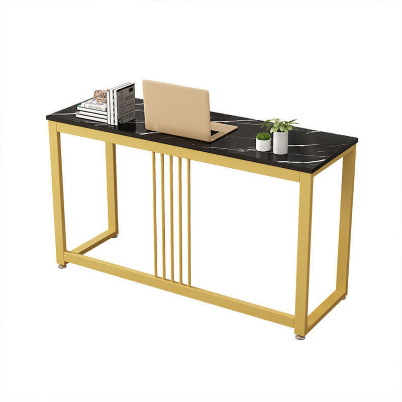 15.7 Inch Wide Writing Desk Rectangular Glam Wooden Office Desk