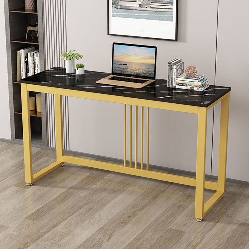 15.7 Inch Wide Writing Desk Rectangular Glam Wooden Office Desk