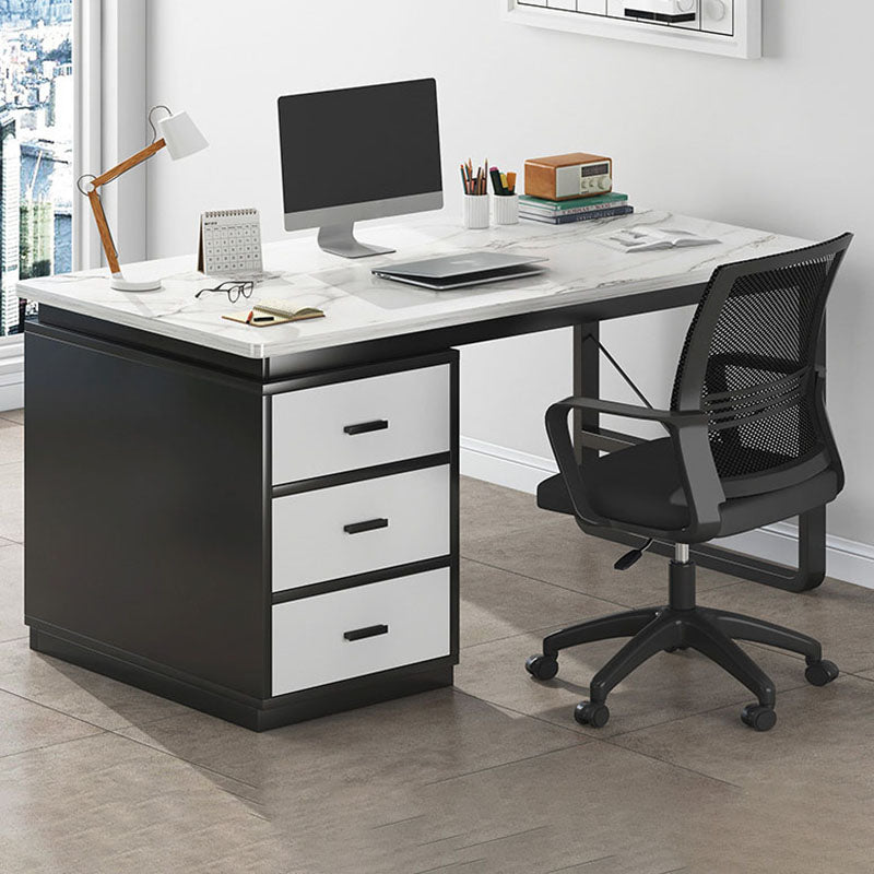 29.5" H Glam Executive Desk Rectangular Writing Desk with Drawers