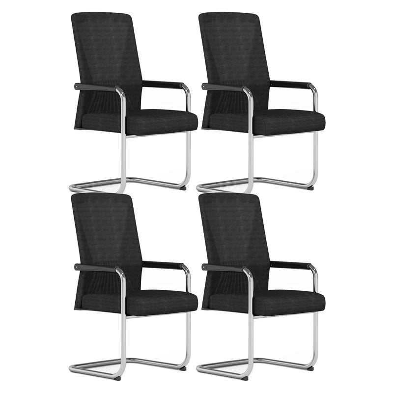 Contemporary Fixed Arms Office Chair High Back Office Desk Chair