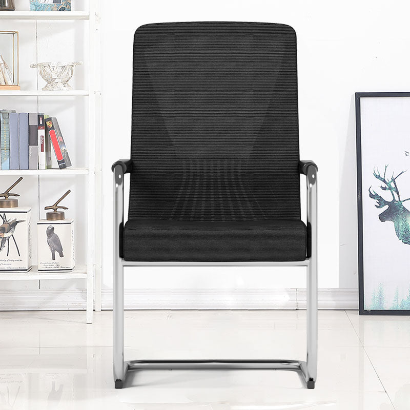 Contemporary Fixed Arms Office Chair High Back Office Desk Chair