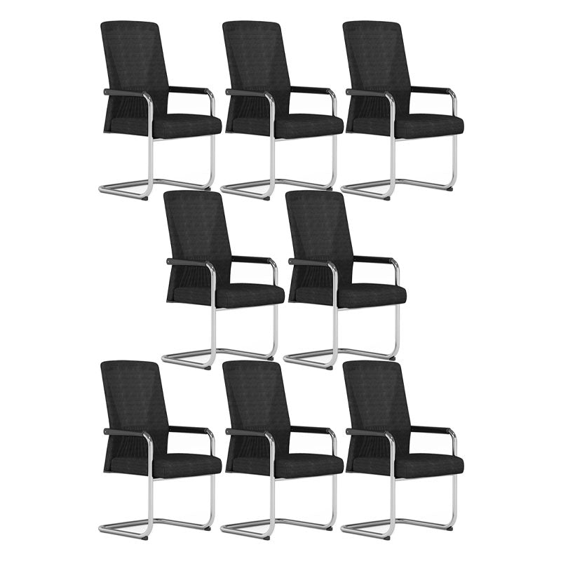 Contemporary Fixed Arms Office Chair High Back Office Desk Chair