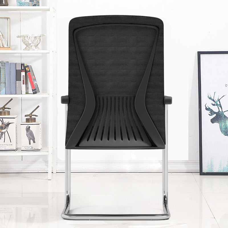 Contemporary Fixed Arms Office Chair High Back Office Desk Chair