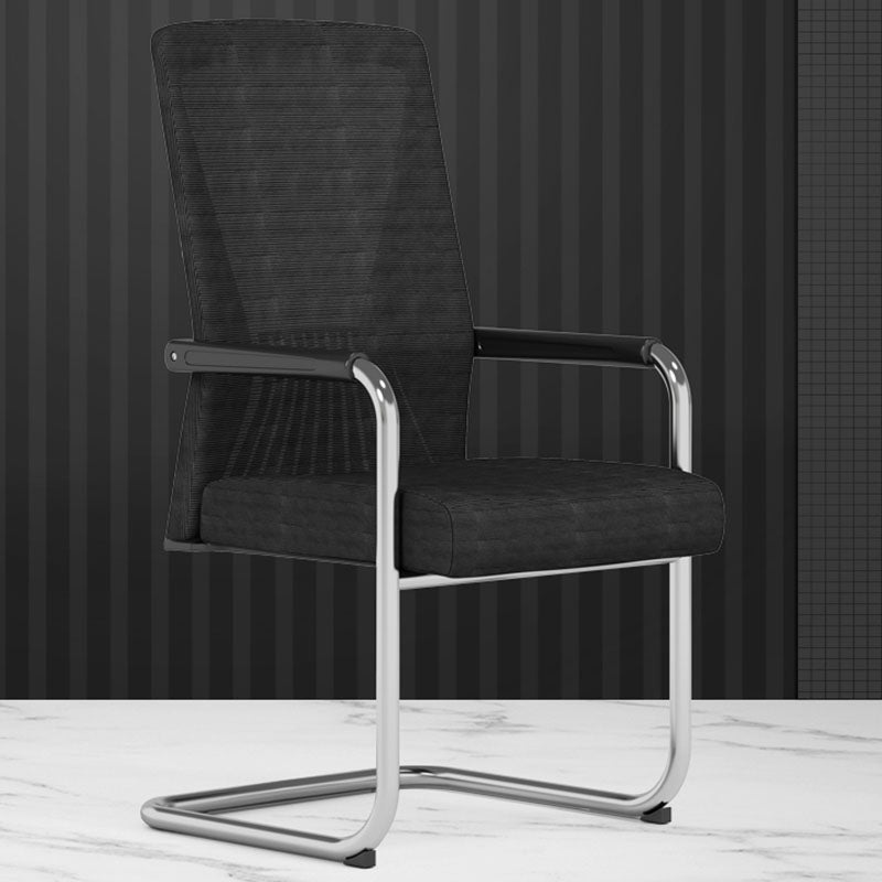 Contemporary Fixed Arms Office Chair High Back Office Desk Chair