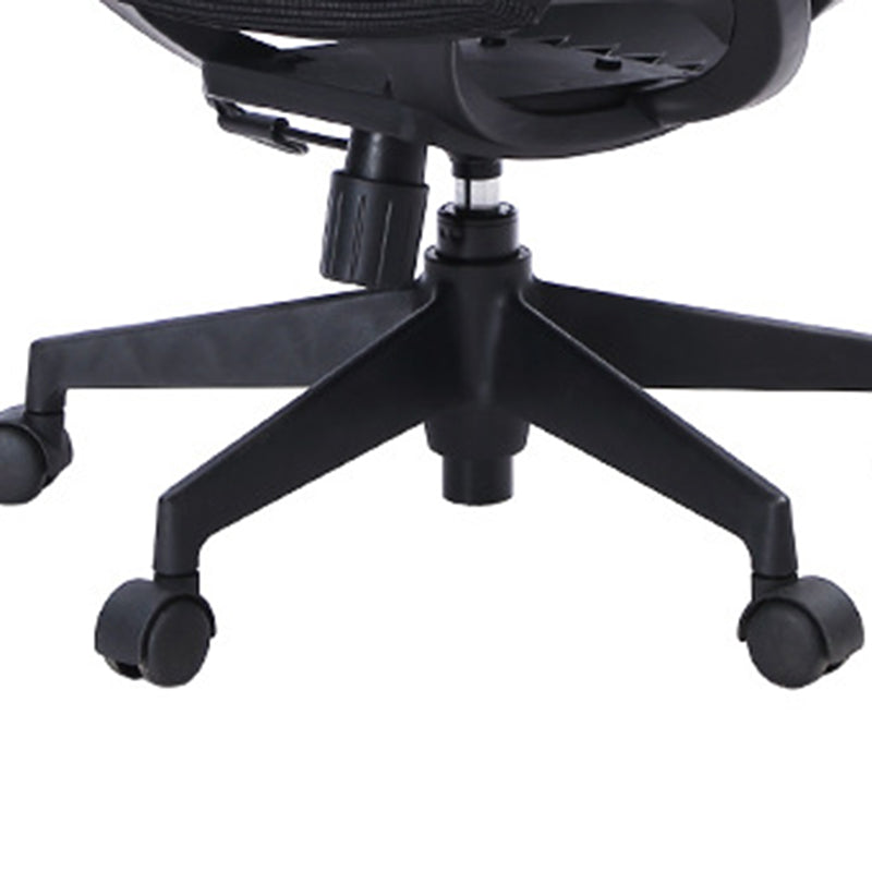 Mid-Back Swivel/Tilt Chair Black Office Chair Fixed Arms Desk Chair