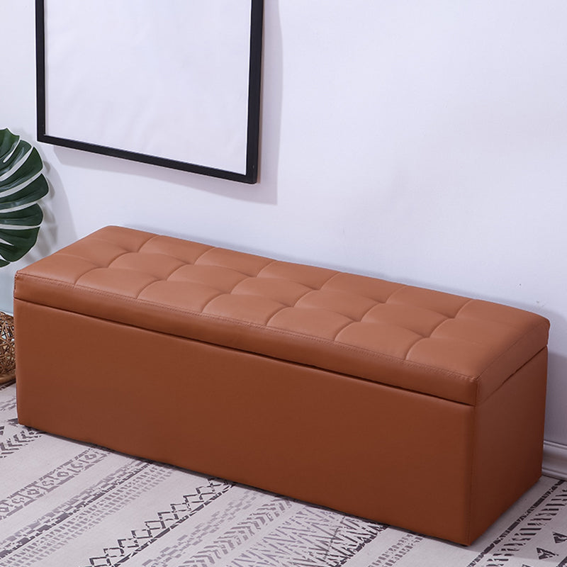 15.7" W Cushioned Seating Bench Modern Upholstered Entryway Bench