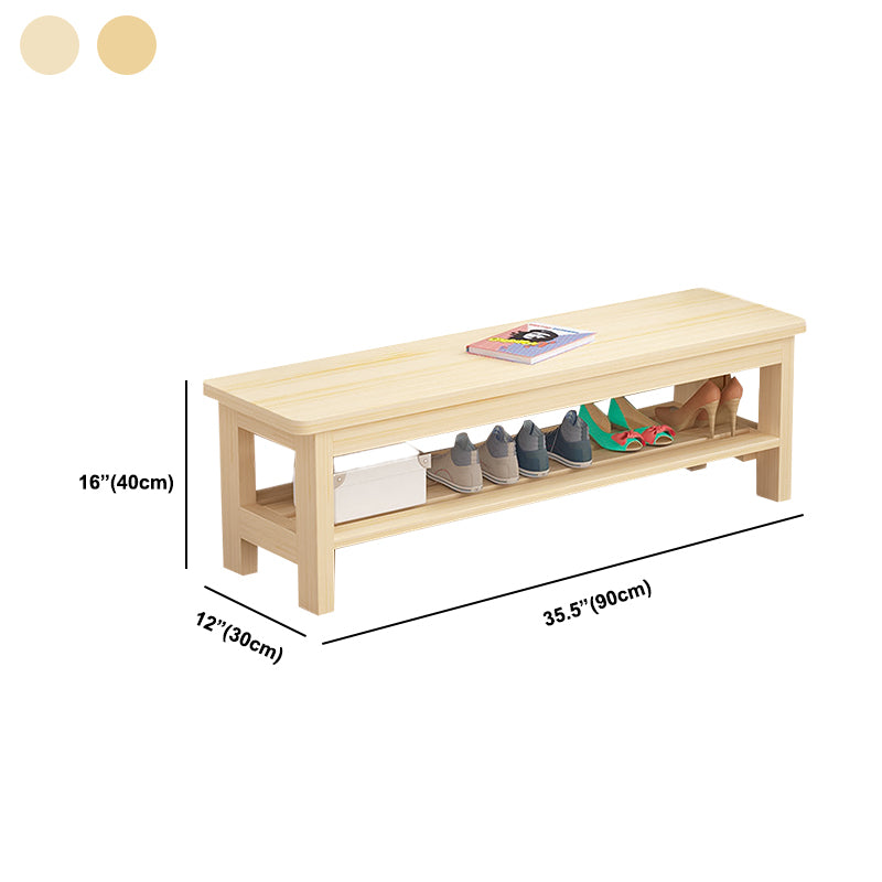 11.8" Wide Modern Entryway and Bedroom Bench Solid Wood Pine Bench