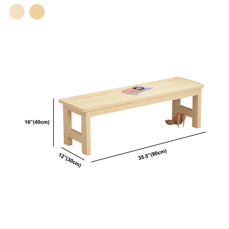 11.8" Wide Modern Entryway and Bedroom Bench Solid Wood Pine Bench