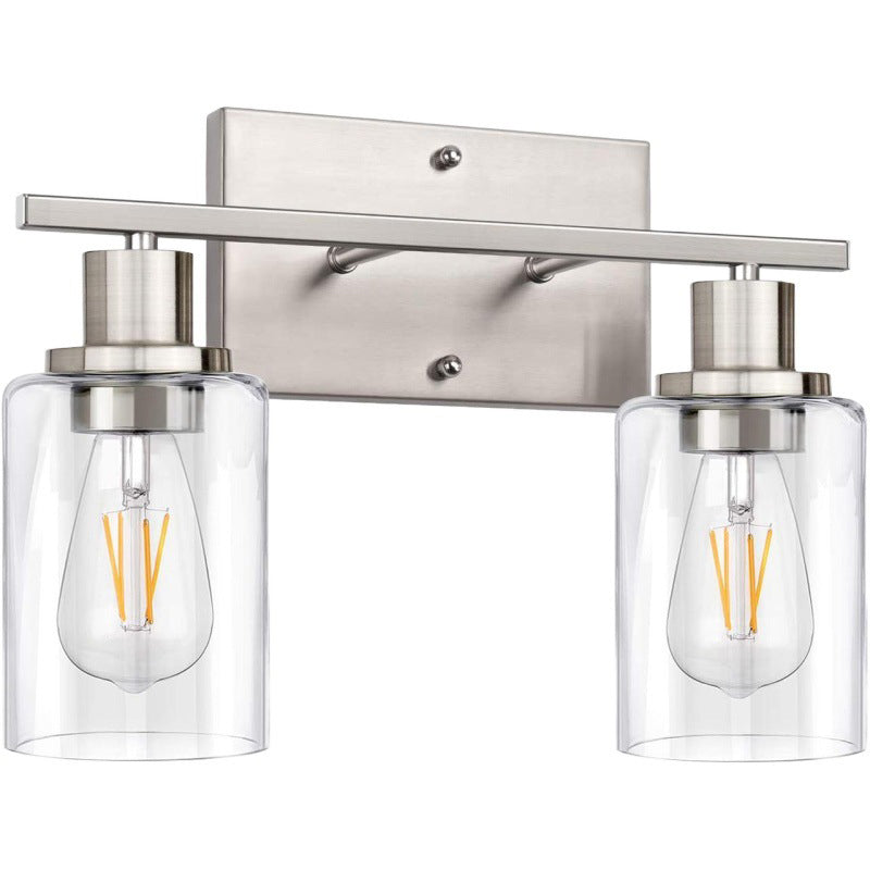 Glass Bath Vanity Lighting Polish Finish  Light for Bathroom