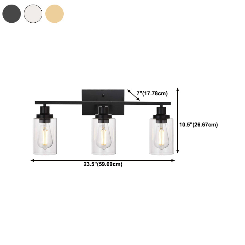 Glass Bath Vanity Lighting Polish Finish  Light for Bathroom