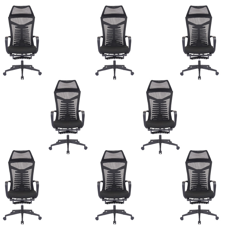 Mesh Office Desk Chair High Back Black Office Chair with Arms Contemporary Chair