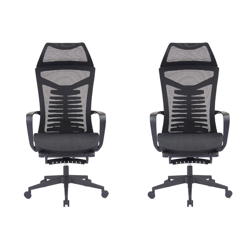 Mesh Office Desk Chair High Back Black Office Chair with Arms Contemporary Chair