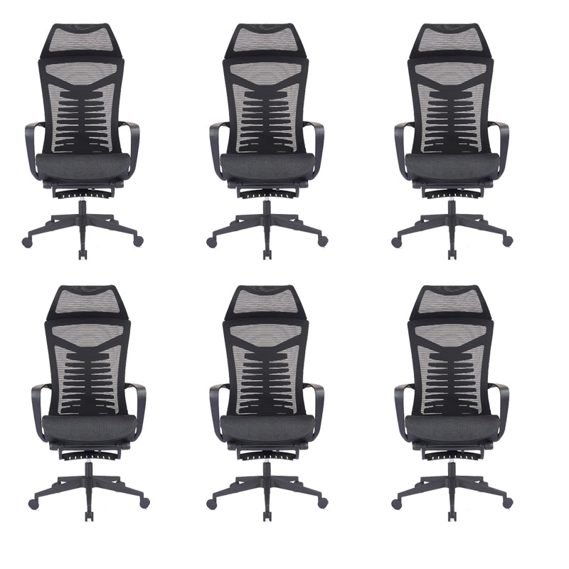 Mesh Office Desk Chair High Back Black Office Chair with Arms Contemporary Chair