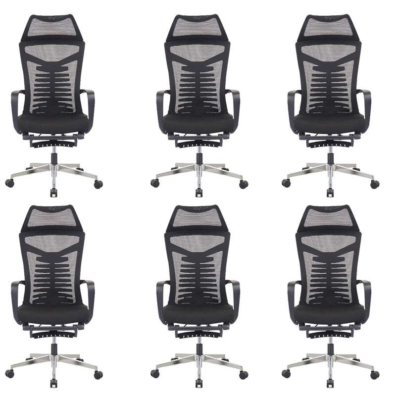 Mesh Office Desk Chair High Back Black Office Chair with Arms Contemporary Chair