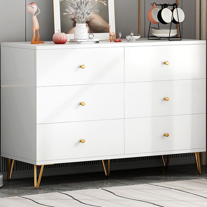 Living Room Engineered Wood Buffet Modern White Buffet Stand with Drawers