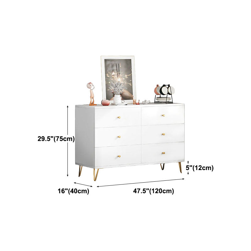 Living Room Engineered Wood Buffet Modern White Buffet Stand with Drawers