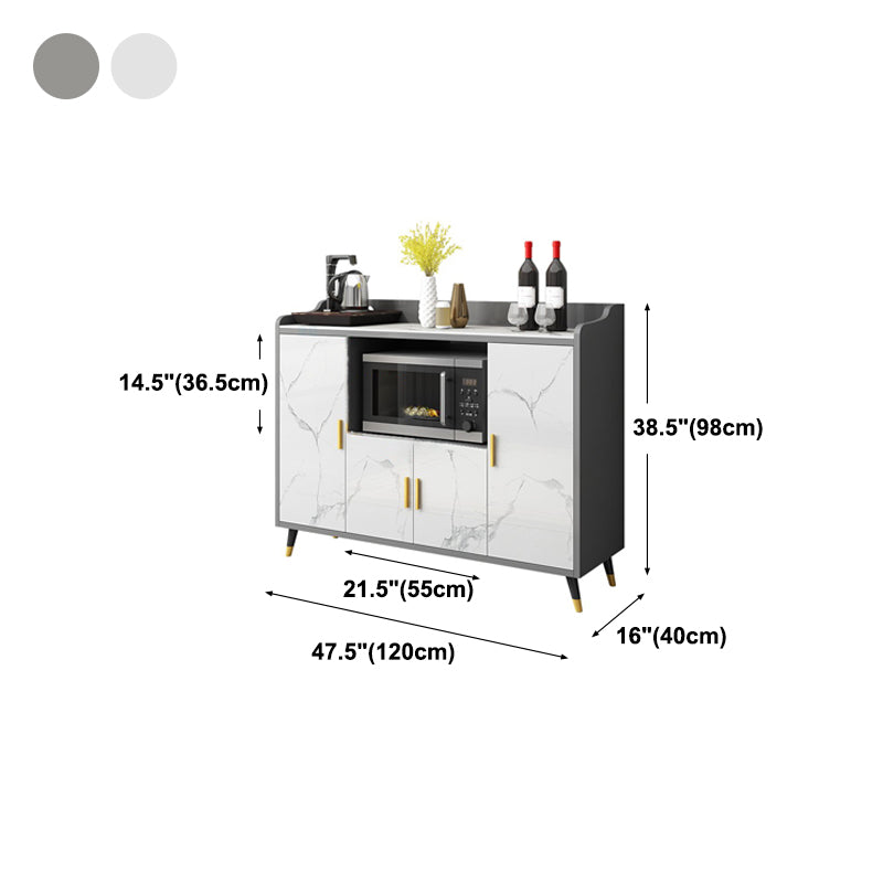 Modern Style Stone Buffet Sideboard Dining Room 38.5"H Buffet Server