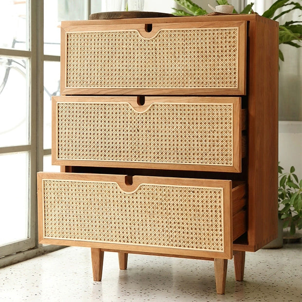 Rattan Living Room Sideboard Cabinet Modern Buffet Server Cabinet with Drawer