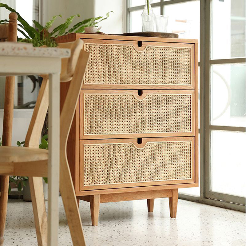 Rattan Living Room Sideboard Cabinet Modern Buffet Server Cabinet with Drawer